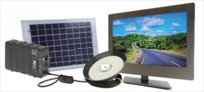 Kit solaire led : Kit autonome + TV   énergie solaire VIP9800 TV